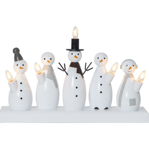 Star Trading Candlestick Snowman Adventsljusstake 33cm 5st