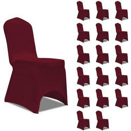 vidaXL Stretch 18pcs Stolsöverdrag Burgundy