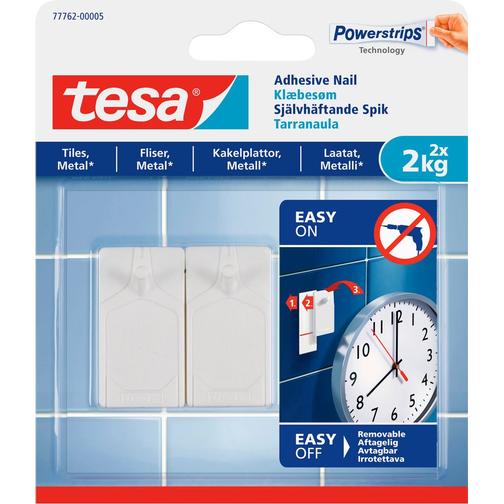 TESA Självhäftande spik kakel Tavelkrok 2st