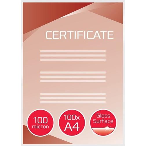 GBC Document Pouch Gloss 100 Micron A4