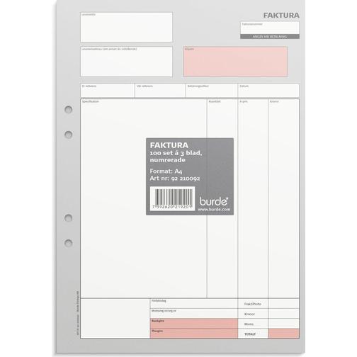 Burde Faktura A4 100x3 Blad