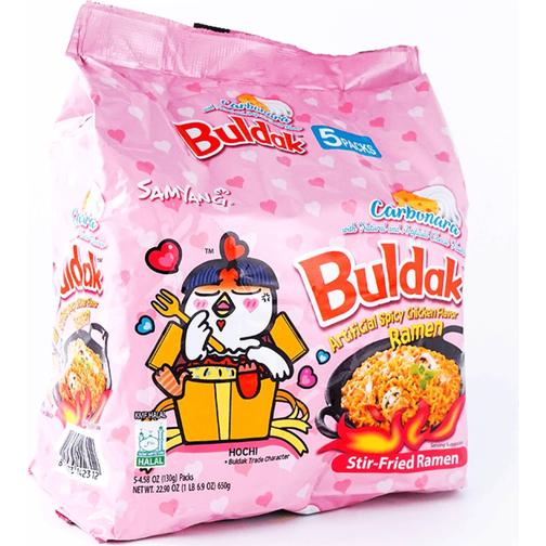 Samyang Korean Carbonara Stir-Fried Ramen Hot Chicken Flavor Noodles 130g 5st