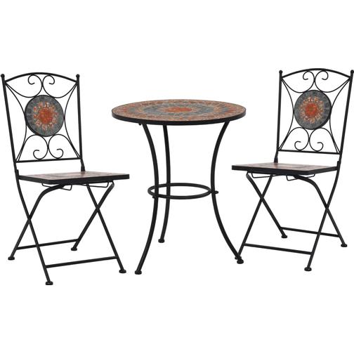 vidaXL 279691 Caféset, 1 Bord inkl. 2 Stolar