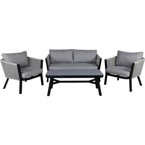 Venture Design Virya Loungeset, 1 Bord inkl. 2 Stolar & 1 Soffor