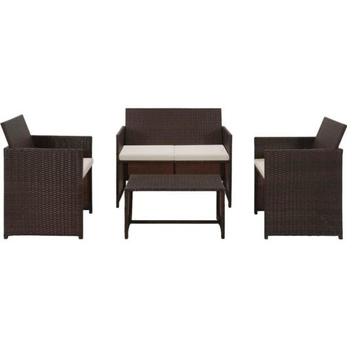 vidaXL 43908 Loungeset, 1 Bord inkl. 2 Stolar & 1 Soffor