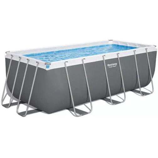 Bestway Power Steel Rectangular Frame Pool Set with Filter Pump 4.12x2.01x1.22m