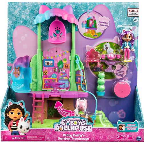 Spin Master Gabby's Dollhouse Kitty Fairy Garden Treehouse