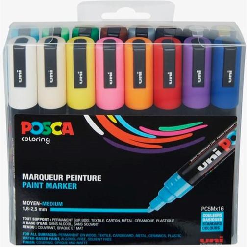 Uni Posca PC-5M Medium Bullet 16-pack