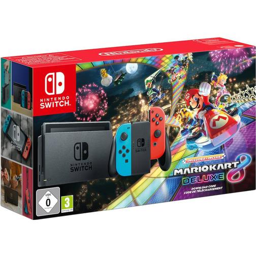 Nintendo Switch - Red/Blue - 2019 - Mario Kart 8 Deluxe