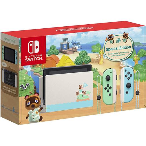 Nintendo Switch - Green/Blue - 2020 - Animal Crossing: New Horizons Edition