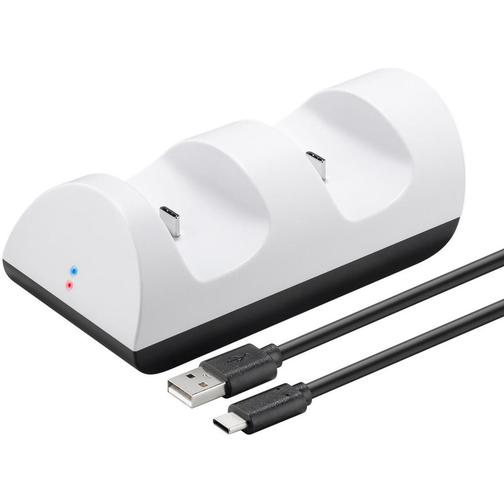 Goobay PS5 Dual Controller Charge Dock - White