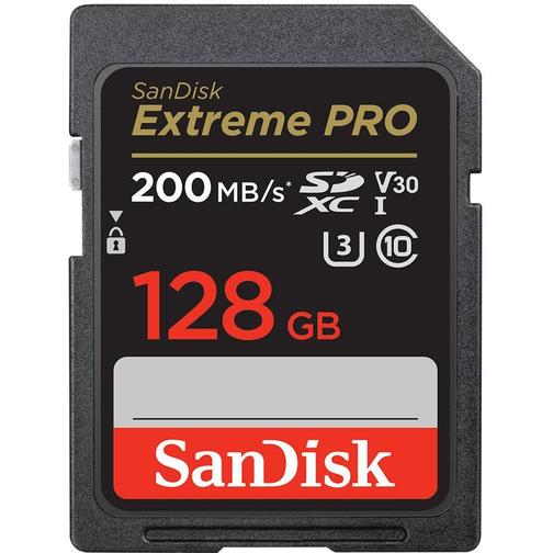 SanDisk Extreme Pro SDXC Class 10 UHS-I U3 V30 200/90MB/s 128GB