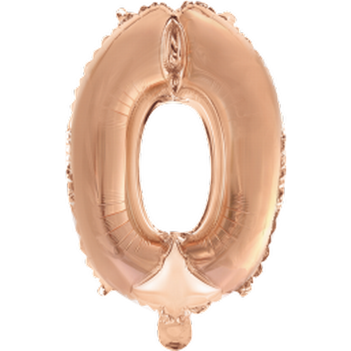 Folie Siffror ballong i Rosaguld 41 cm 0