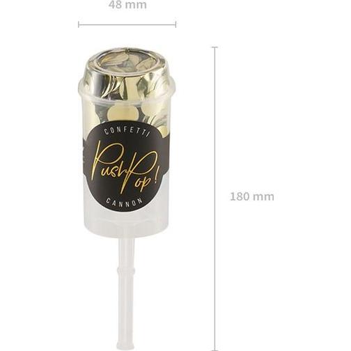 PartyDeco Konfetti Push Pop Guld Metallic