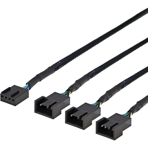 Deltaco Fan Power Splitter 4-pin-4-pin M-F 0.3m