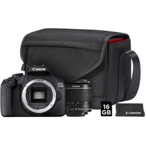 Canon EOS 2000D 18-55mm IS II + SB130 Bag + 16GB SD Card