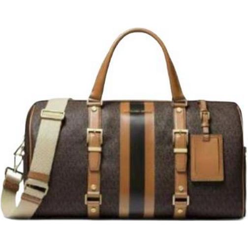 Michael Kors Bedford Travel Extra-Large Logo Stripe Weekender Bag - Brown/Acorn