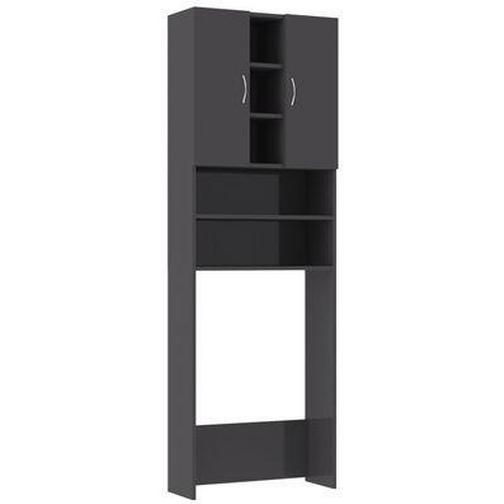 vidaXL Washing machine cabinet gray high gloss