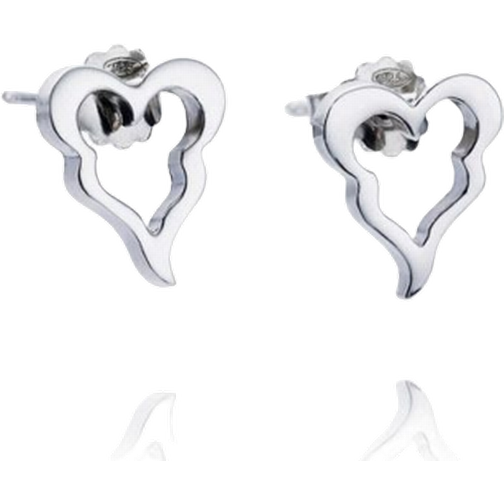 Efva Attling Crazy Heart Earrings - Silver