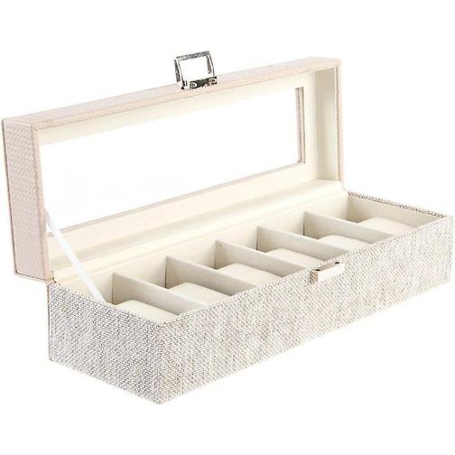 Dkd Home Decor Linen Jewelery Box - Beige