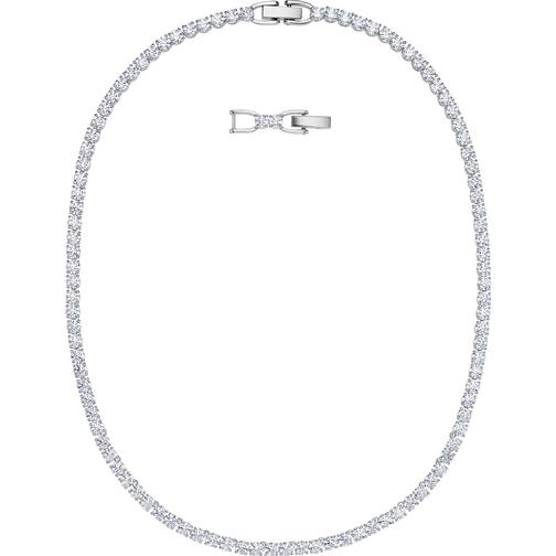 Swarovski Tennis Deluxe Necklace - Silver/Transparent
