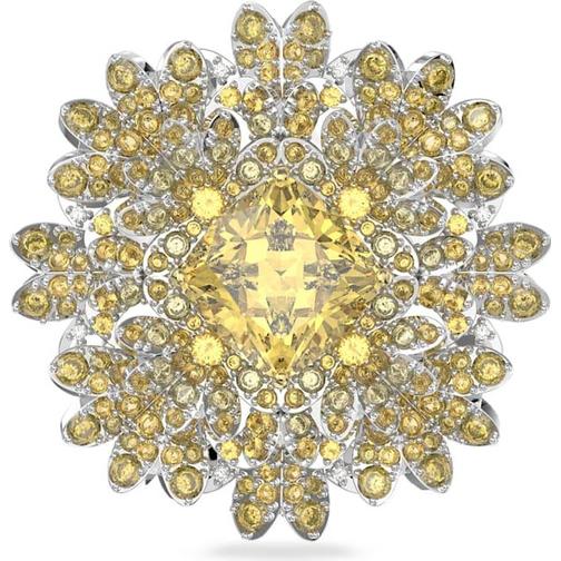 Swarovski Eternal Flower Brooch - Silver/Yellow