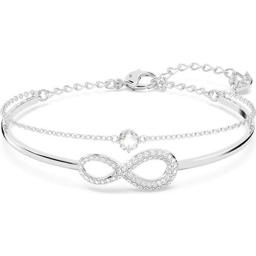Swarovski Infinity Bangle - Silver/Transparent