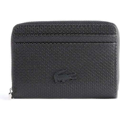 Lacoste Chantaco Zippered Fine Small Coin Pouch - Black