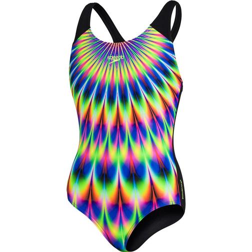 Speedo Digital Placement Splashback Swimsuit - Black/Multicolour (807386F990)