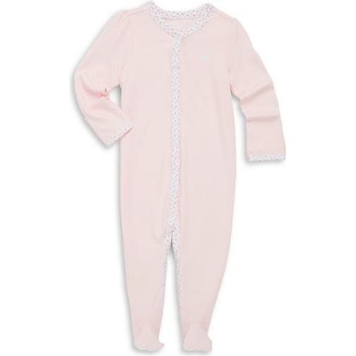 Ralph Lauren Floral Trim Footed Coverall - Delicate Pink (298092)