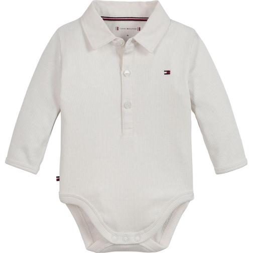 Tommy Hilfiger Baby Rib Collar Body L/S - Ancient White (KN0KN01575-YBH)