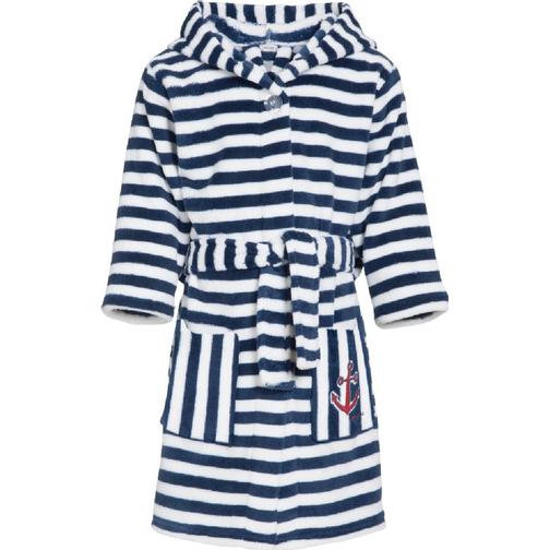 Playshoes Fleece Bathrobe Stripes Maritime - Marine (340130)