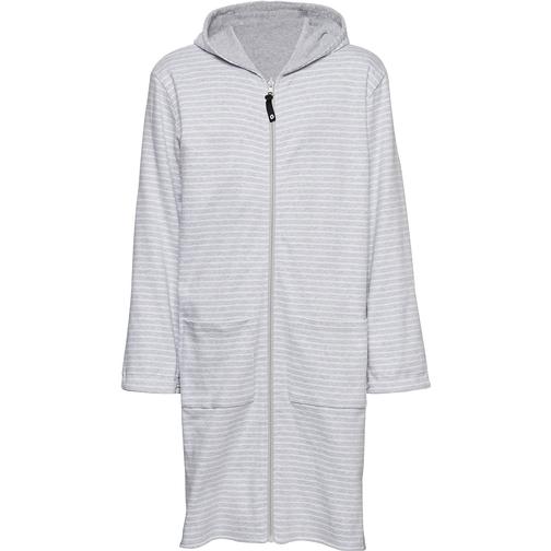 Geggamoja Classic Bathrobe - Light Grey Stripe