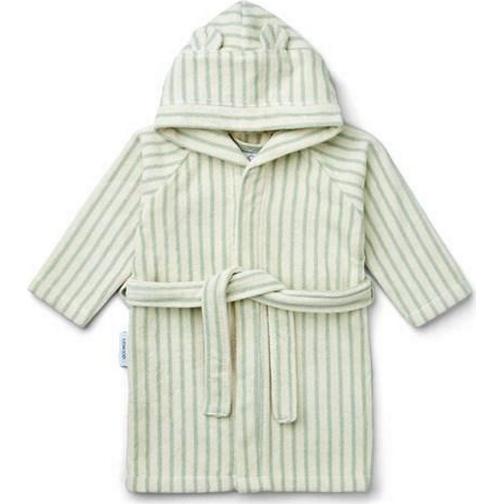 Liewood Rollo Bathrobe Mini - Y/D Stripe Dusty Mint/Creme De La Creme (LW14629-0970)