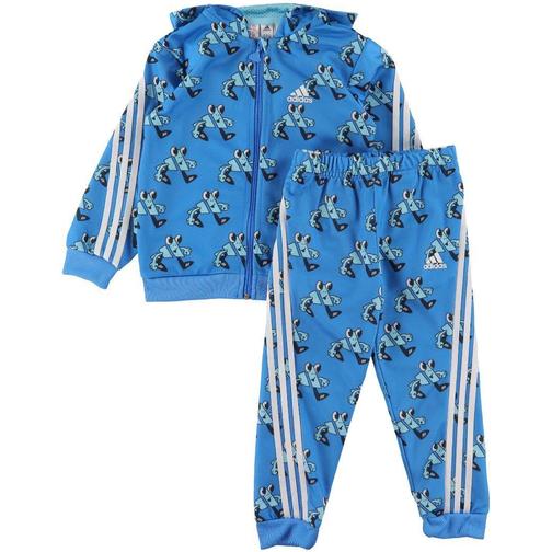 adidas Future Icons Shiny Allover Print Jogger Set