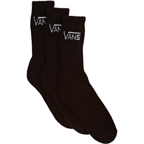 Vans Kid's Classic Crew 3-pack - Black (VN000XNQBLK)