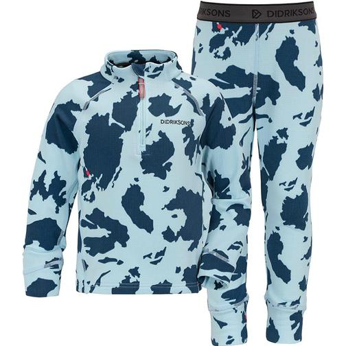 Didriksons Jadis Printed Kid's Set - Print Island Ai Blue (504451-490)