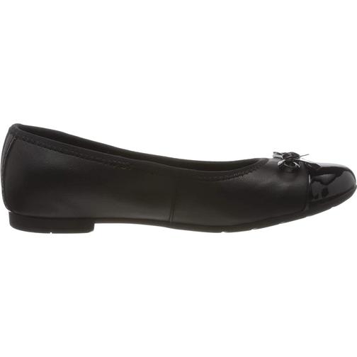 Clarks Girl's Scala Bloom School Shoes - Black Leather