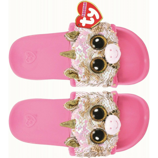TY Footwear Sequin Slides - Fantasia The Pink Unicorn
