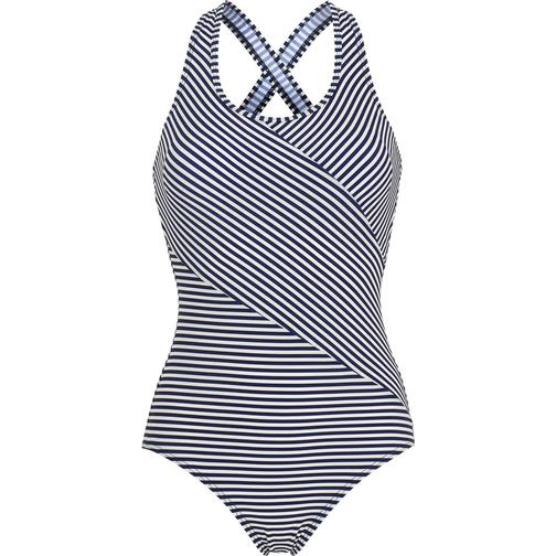 Abecita Brighton Racer Back Swimsuit - Navy Blue/White