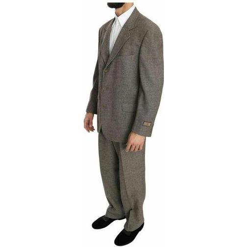 Fendi Brown Wool Regular Single Breasted Suit