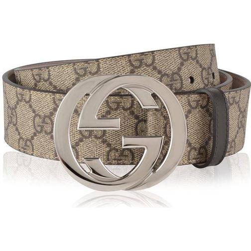 Gucci GG Supreme Belt - Beige/Ebony