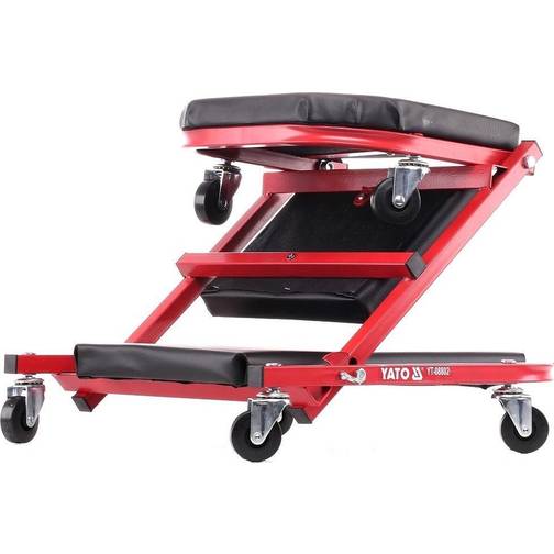 YATO Profi 2 Montage Rollbrett + Werkstatthocker 150kg leichtgängige Rollen Werkstattliege Montageliege