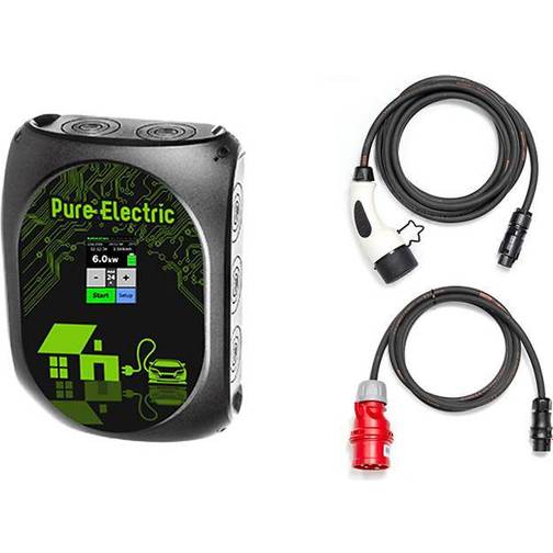 Pure Electric Accelev V2 24A 6kW Type 2 1-fas 10m