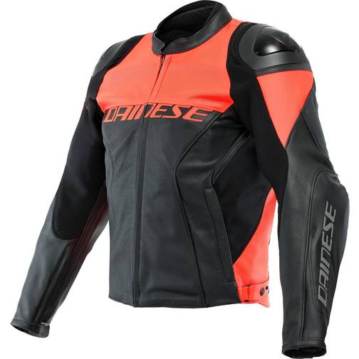 Dainese Racing Perforated Leather Jacket Black Man