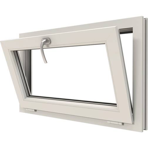 NorDan uPVC UIU 11x5 PVC Underkantshängt 3-glasfönster 110x50cm
