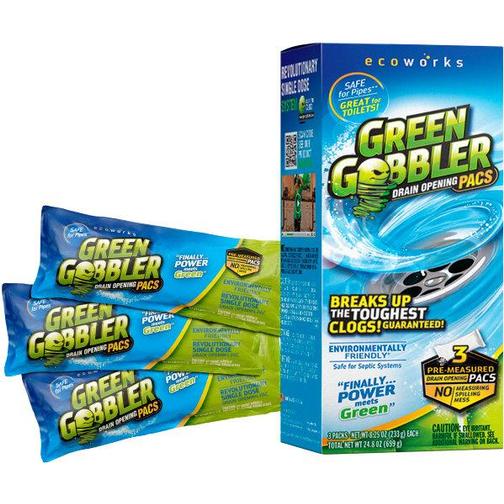 Green Gobbler Drain Cleaner 3-pack