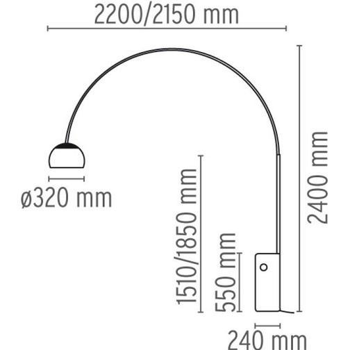 Flos Arco Golvlampa 240cm