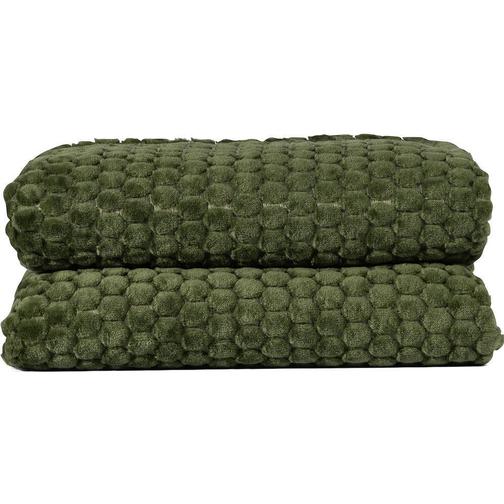 Sagaform Maja Filt Vit, Grön (170x130cm)