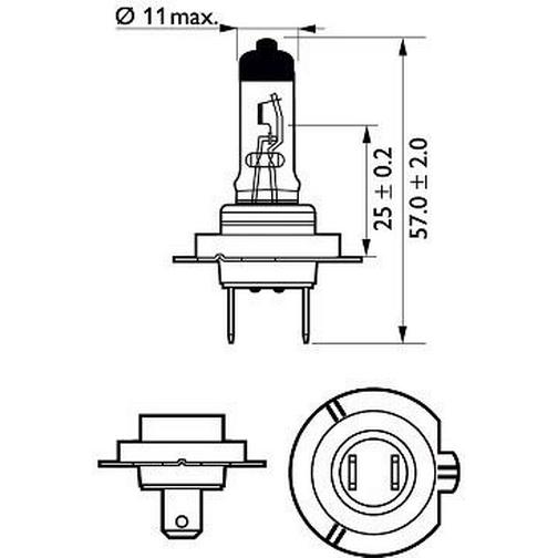 Philips X-tremeVision+ Xenon Lamps 55W H7